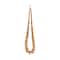 Light Brown Wood Necklace Handmade Geometric Beaded Garland Sculpture